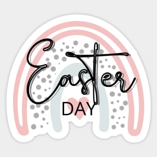 Happy Easter Day Rainbow Sticker